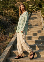 Driftwood Crochet - Knit Oversized V - Neck Sweater - Westly