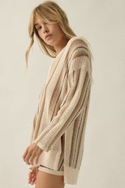 Driftwood Crochet - Knit Oversized V - Neck Sweater - Westly