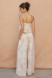 Driftwood Dreams Decorative Waist Wide Leg Pants - Westly