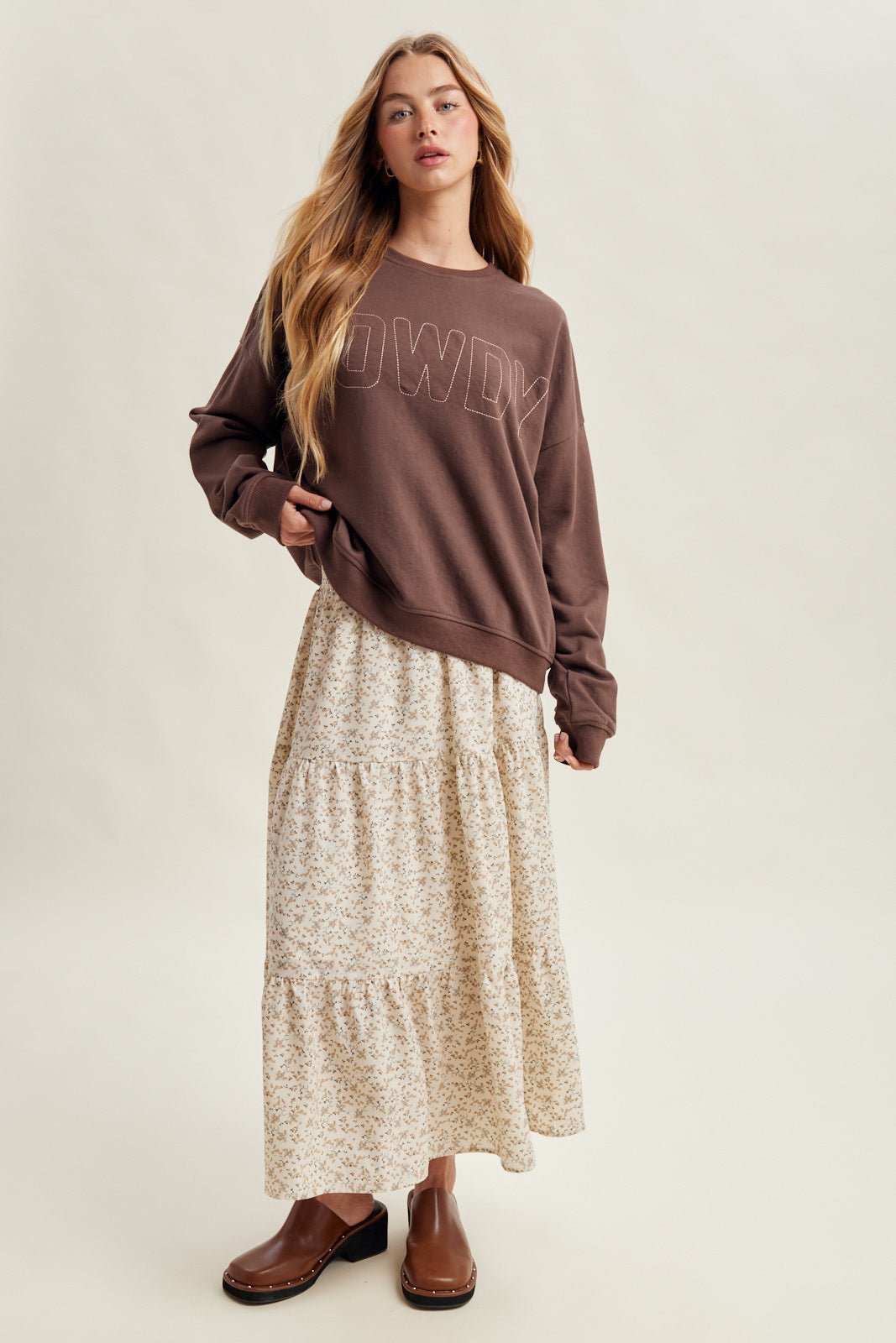 Dustlight Smocked Tiered Midi Skirt - Westly