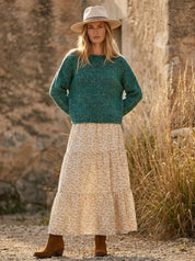 Dustlight Smocked Tiered Midi Skirt - Westly