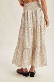 Dustlight Smocked Tiered Midi Skirt - Westly