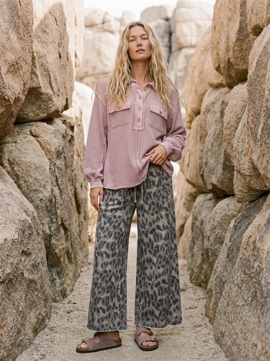 Easy Street Washed Thermal Knit Top - Westly