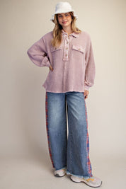 Easy Street Washed Thermal Knit Top - Westly