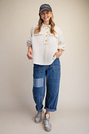 Easy Street Washed Thermal Knit Top - Westly