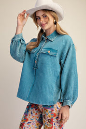 Easy Street Washed Thermal Knit Top - Westly