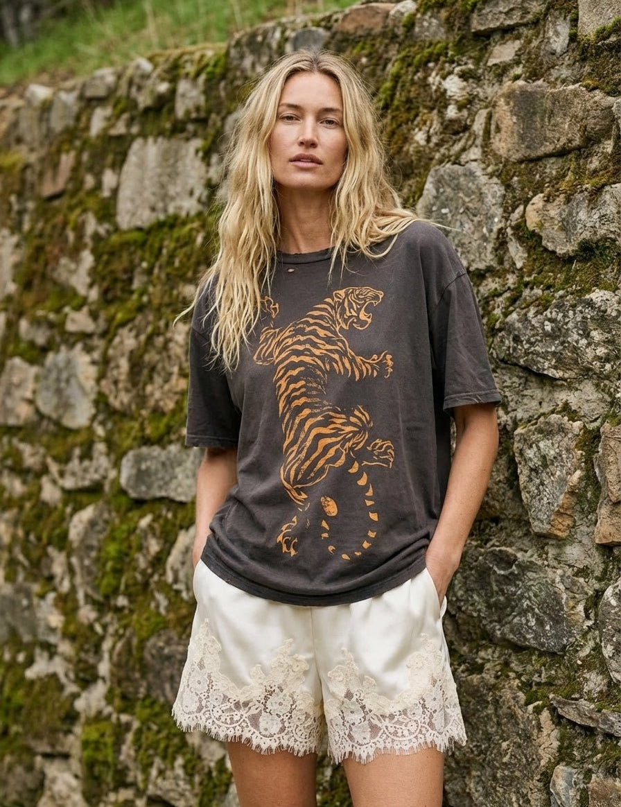 Easy Tiger Oversized Vintage - Wash Graphic Tee - Westly