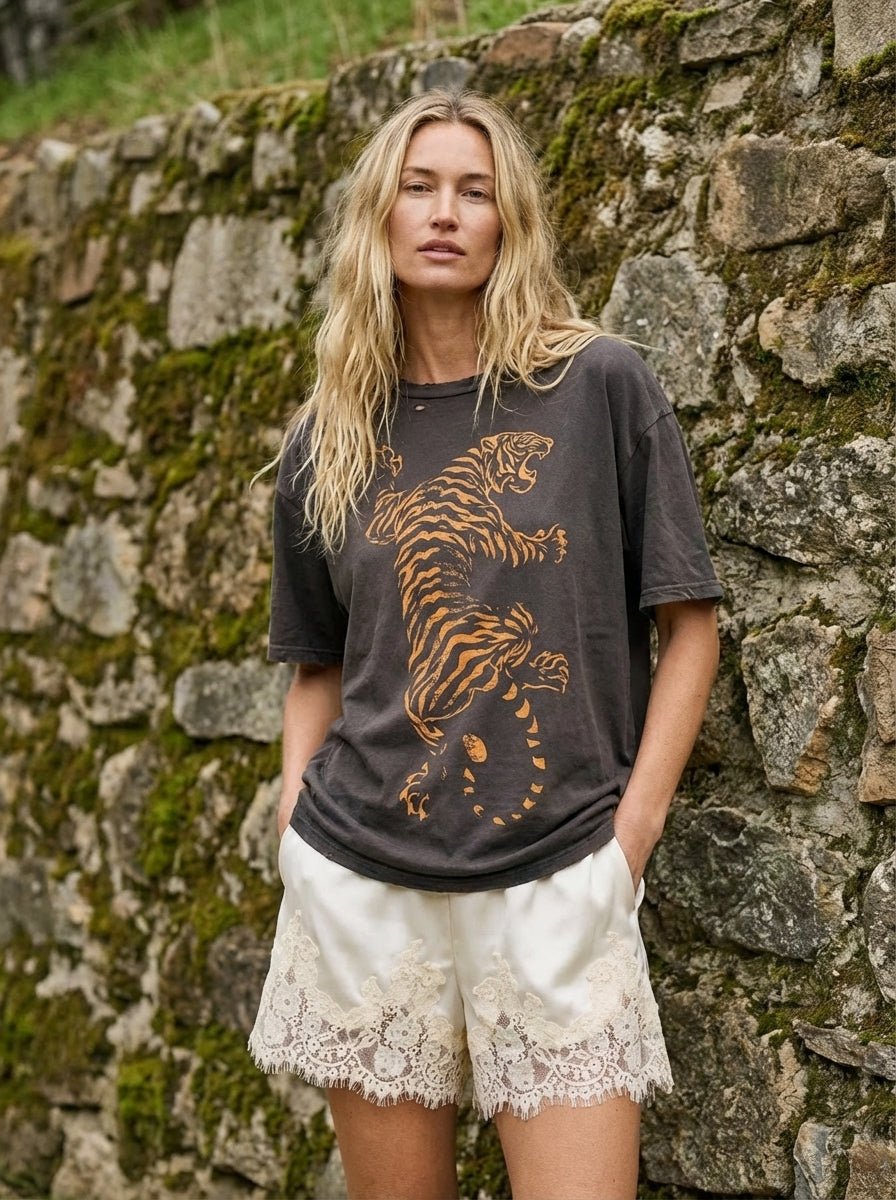 Easy Tiger Oversized Vintage - Wash Graphic Tee - Westly