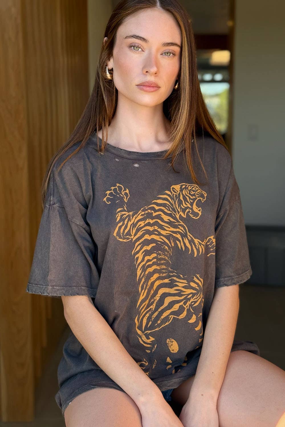 Easy Tiger Oversized Vintage - Wash Graphic Tee - Westly