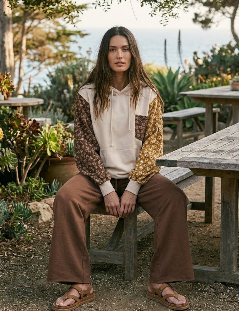 Eleanor Quilt Patch Terry Hoodie - Westly