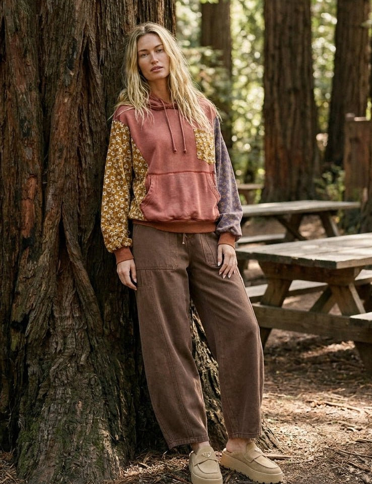 Eleanor Quilt Patch Terry Hoodie - Westly