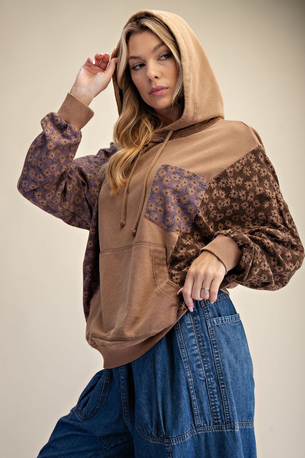 Eleanor Quilt Patch Terry Hoodie - Westly