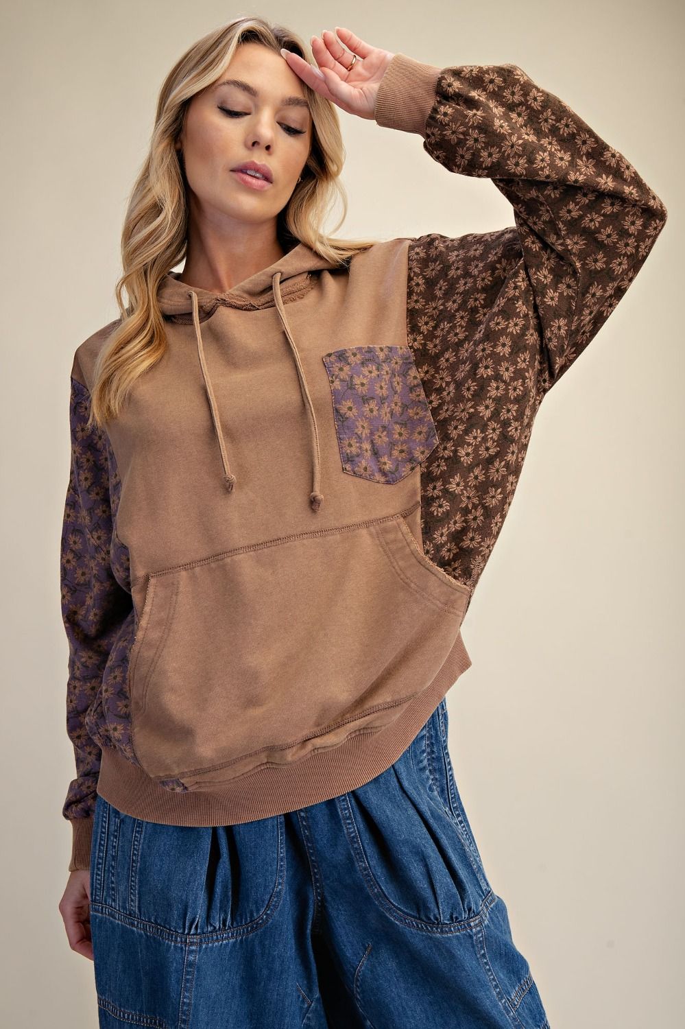 Eleanor Quilt Patch Terry Hoodie - Westly