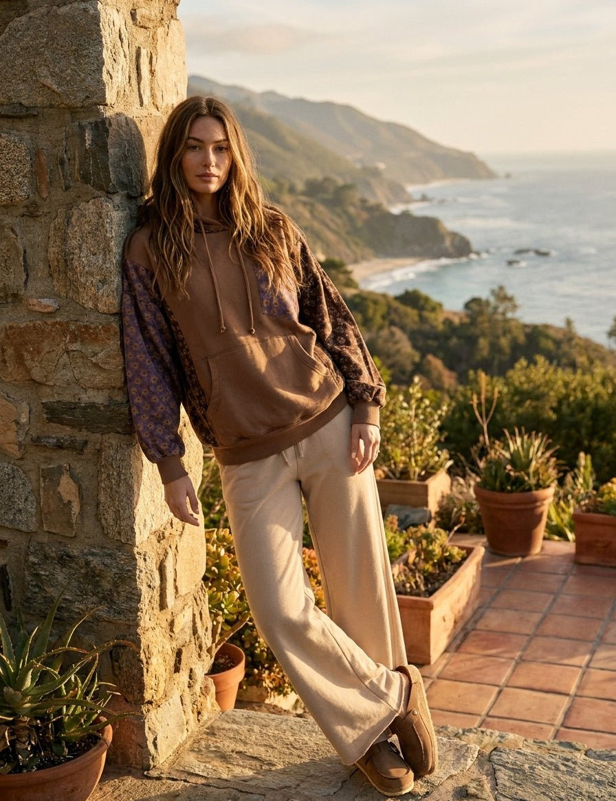Eleanor Quilt Patch Terry Hoodie - Westly