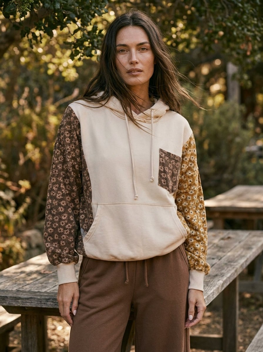 Eleanor Quilt Patch Terry Hoodie - Westly