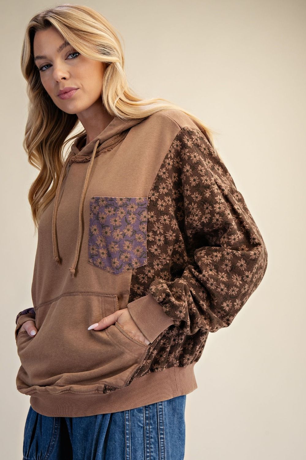 Eleanor Quilt Patch Terry Hoodie - Westly