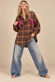 Electric Avenue Neon Accent Plaid Shirt - Westly