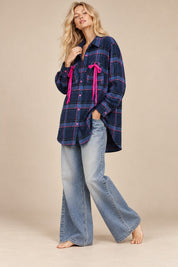 Electric Avenue Neon Accent Plaid Shirt - Westly