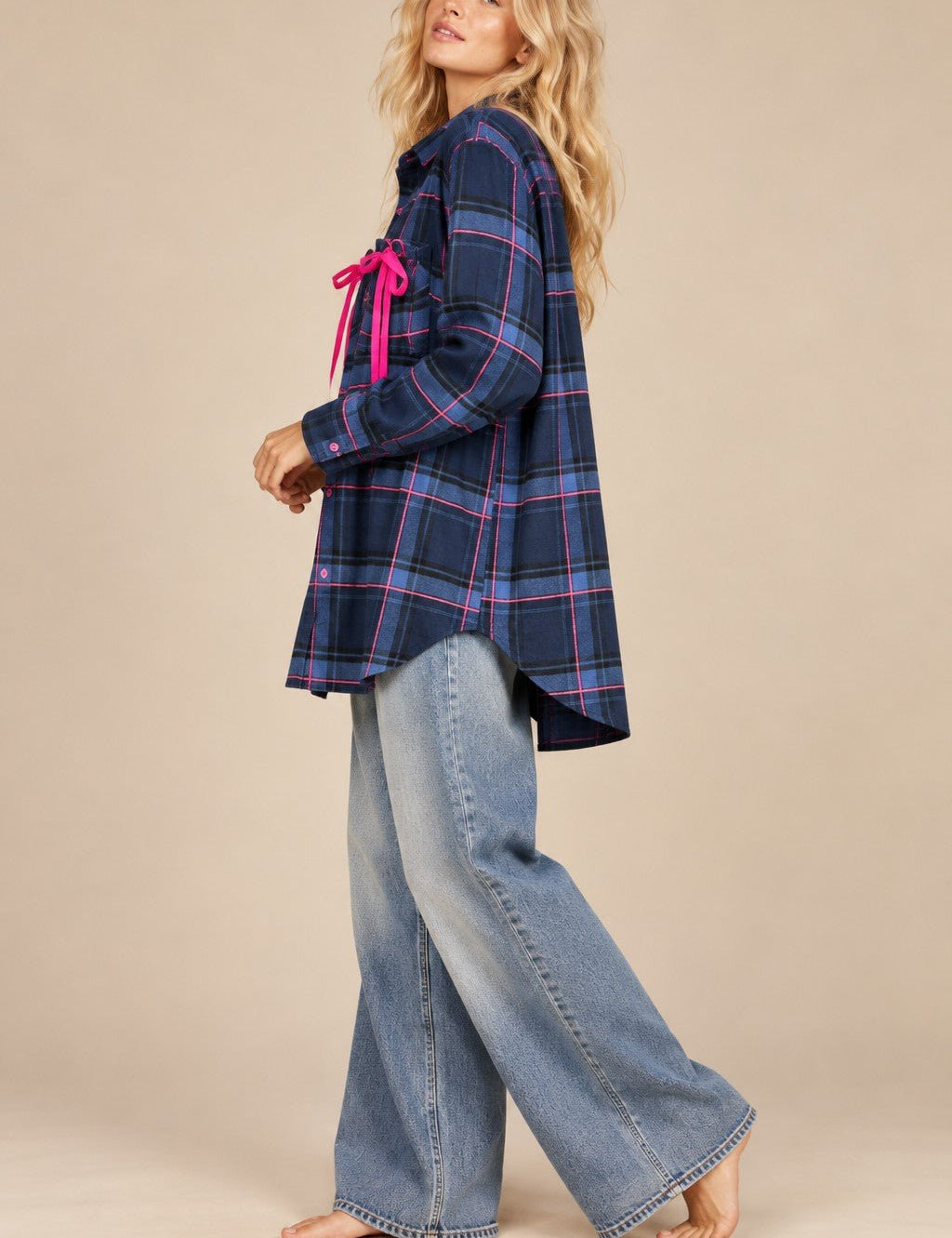 Electric Avenue Neon Accent Plaid Shirt - Westly