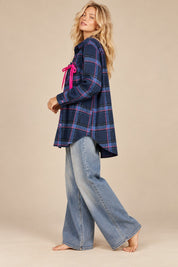 Electric Avenue Neon Accent Plaid Shirt - Westly