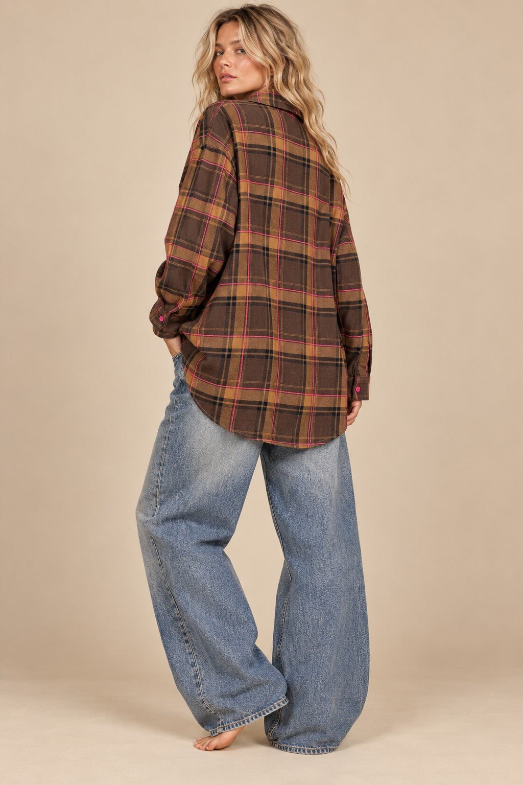 Electric Avenue Neon Accent Plaid Shirt - Westly