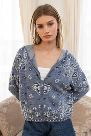 Elle Fuzzy Knit Hoodie Cardigan [PRE - ORDER 5/15] - Westly