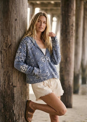 Elle Fuzzy Knit Hoodie Cardigan [PRE - ORDER 5/15] - Westly