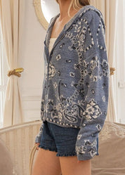 Elle Fuzzy Knit Hoodie Cardigan [PRE - ORDER 5/15] - Westly