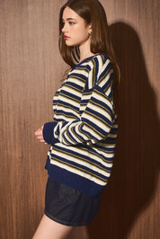 Ellison Striped Chenille Cardigan - Westly