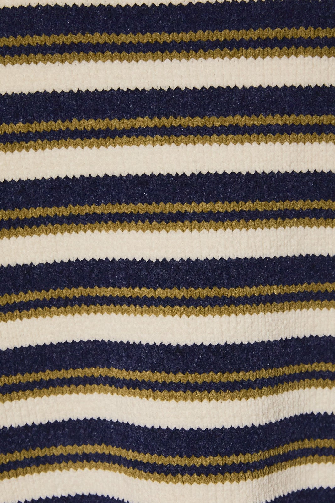 Ellison Striped Chenille Cardigan in Navy Ivory Stripe — product photo 05