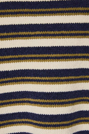 Ellison Striped Chenille Cardigan in Navy Ivory Stripe — product photo 05