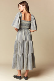 Elspeth Gingham Bow Maxi Dress - Westly
