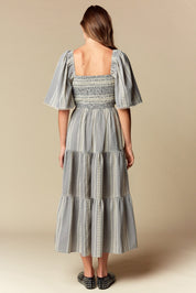 Elspeth Gingham Bow Maxi Dress - Westly
