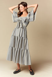 Elspeth Gingham Bow Maxi Dress - Westly