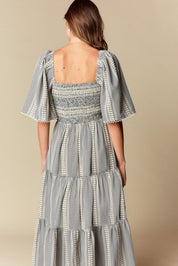 Elspeth Gingham Bow Maxi Dress - Westly