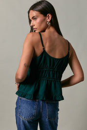 Emerald Coast Knotted Ruffle Cami - Westly