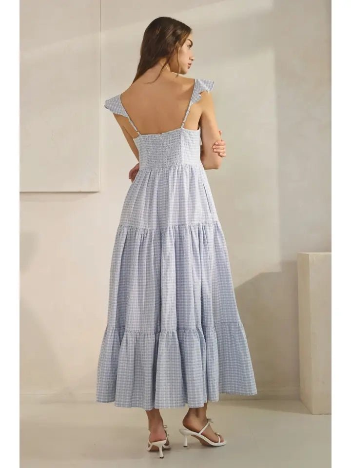 Emma Heart Gingham Maxi Dress - Westly