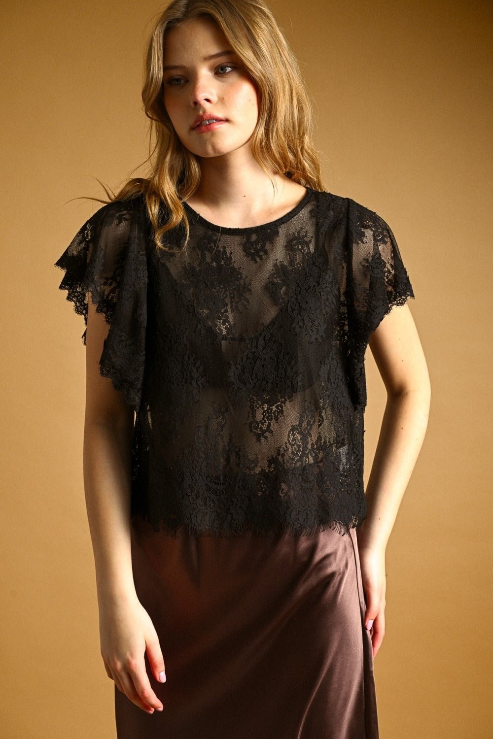 Emmeline Lace Scalloped Top - Westly