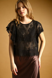 Emmeline Lace Scalloped Top - Westly