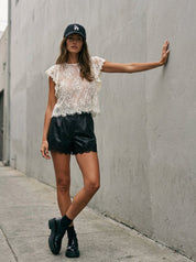 Emmeline Lace Scalloped Top - Westly