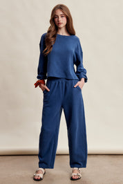 Etta Stretch Knit Lounge Set - Denim