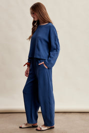 Etta Stretch Knit Lounge Set - Denim