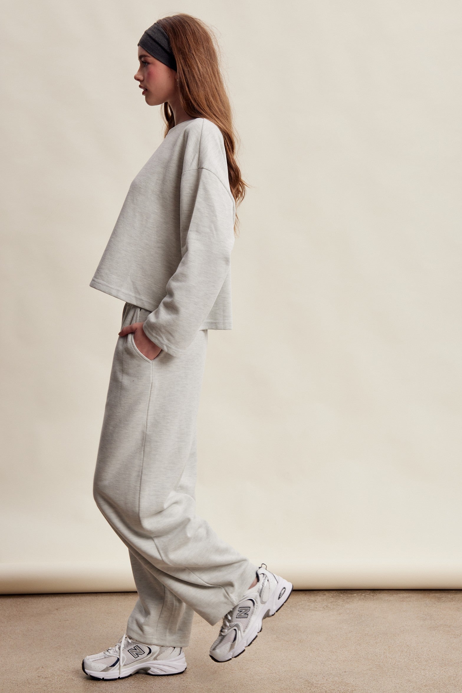 Etta Stretch Knit Lounge Set - Heather Grey