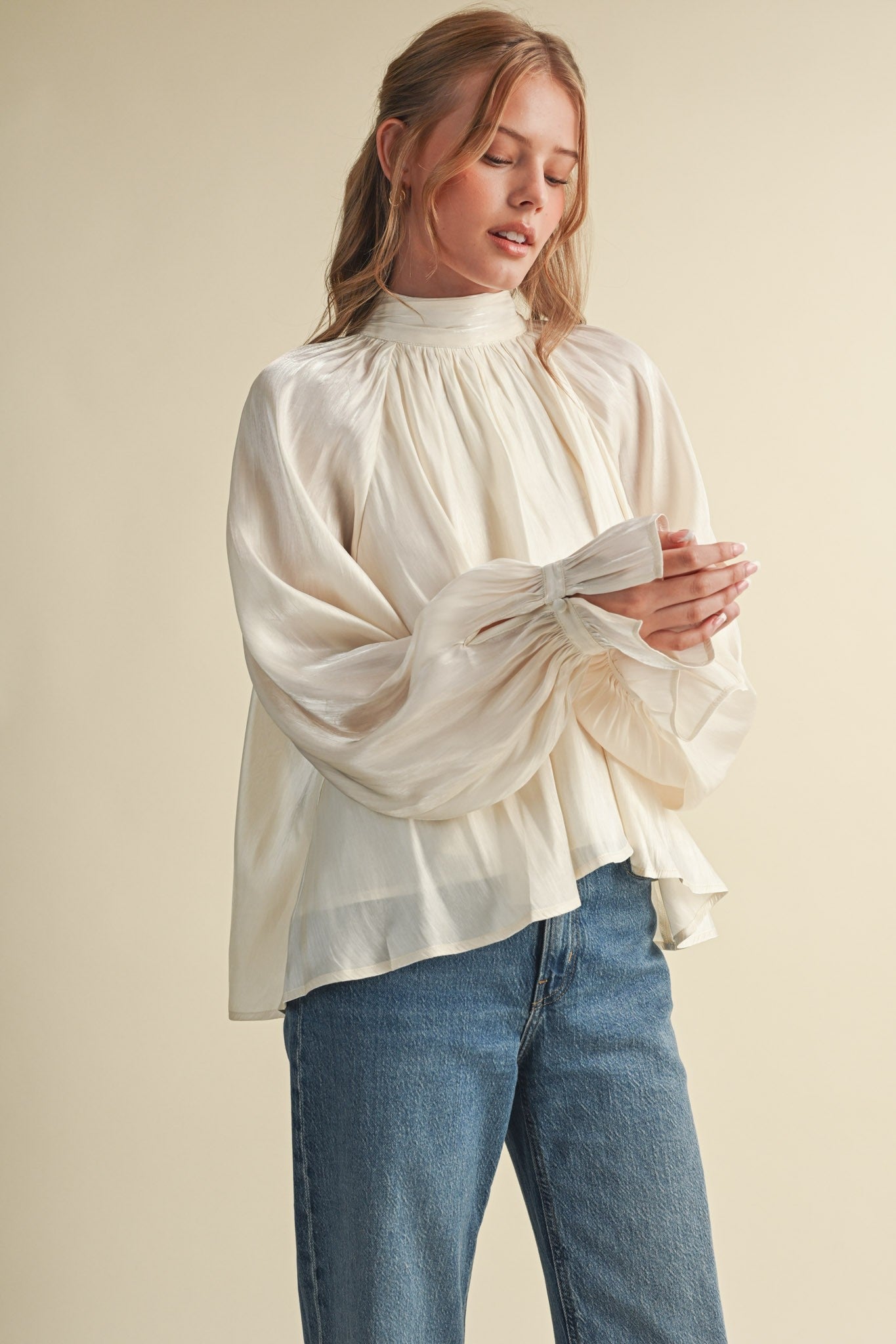 Evening Post Satin Tie Back Blouse - Westly