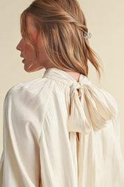Evening Post Satin Tie Back Blouse - Westly