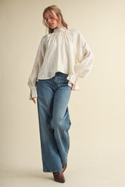 Evening Post Satin Tie Back Blouse - Westly