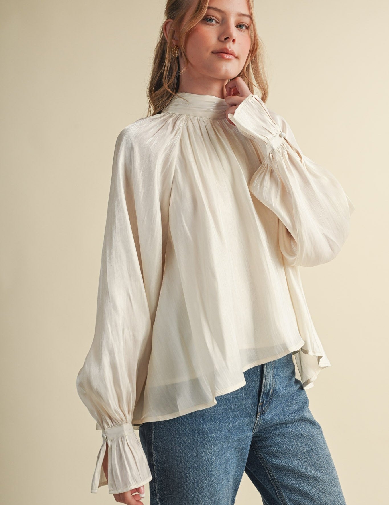 Evening Post Satin Tie Back Blouse - Westly