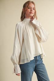 Evening Post Satin Tie Back Blouse - Westly
