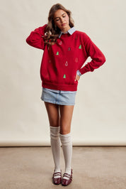 Evergreen Embroidered Christmas Sweater - Westly