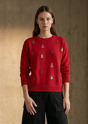 Evergreen Embroidered Christmas Sweater - Westly
